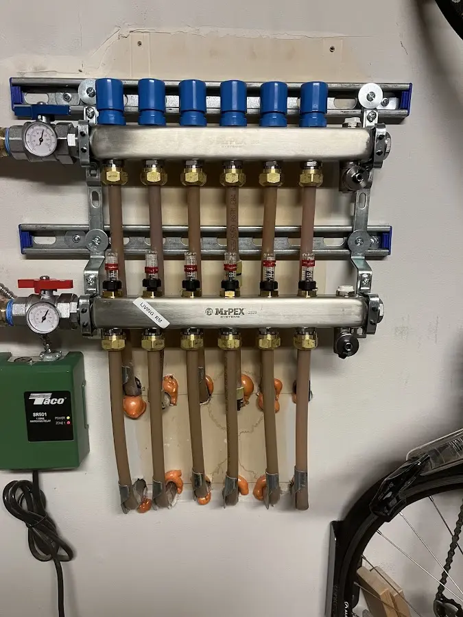 Plumber performing Gas Leak Detection at a residential property in Colton